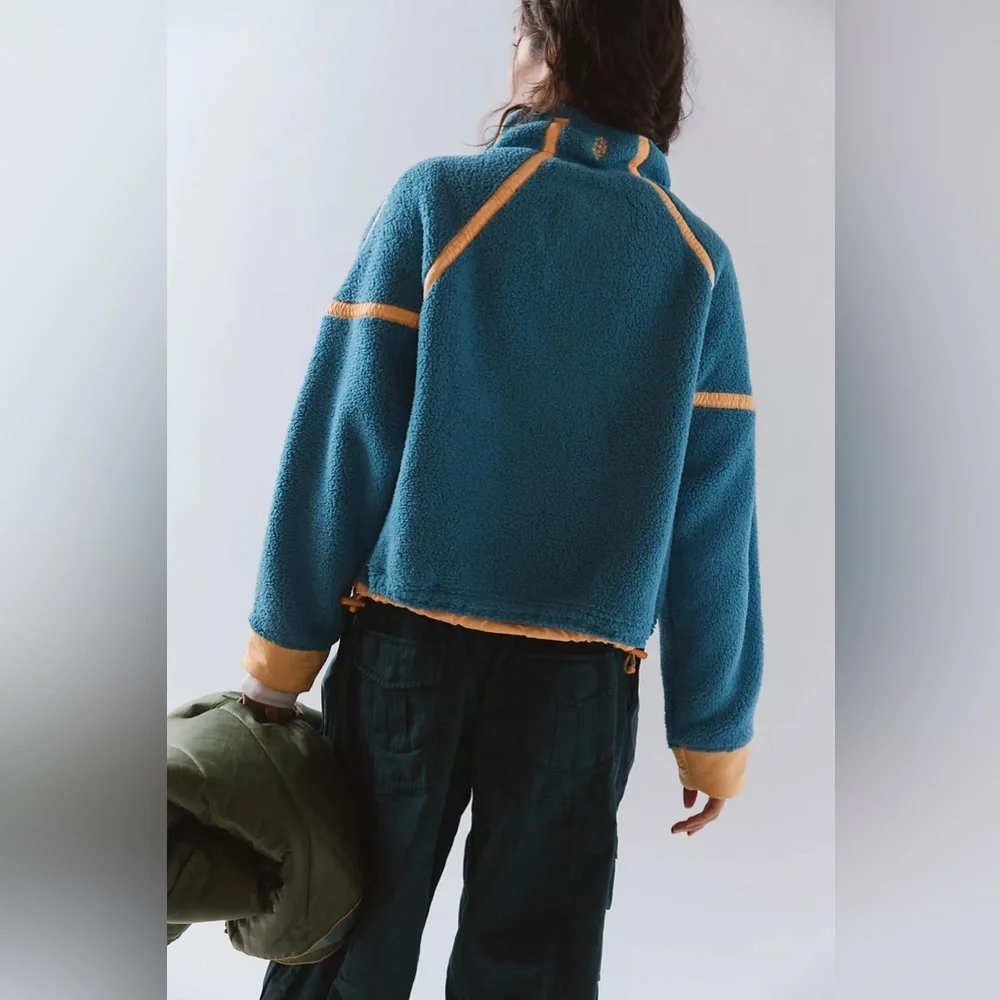 FREE PEOPLE Mountain High Half Zip Fleece S